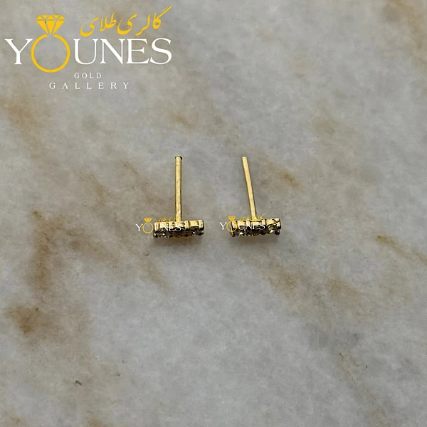 گوشواره طلا خطی کوتاه